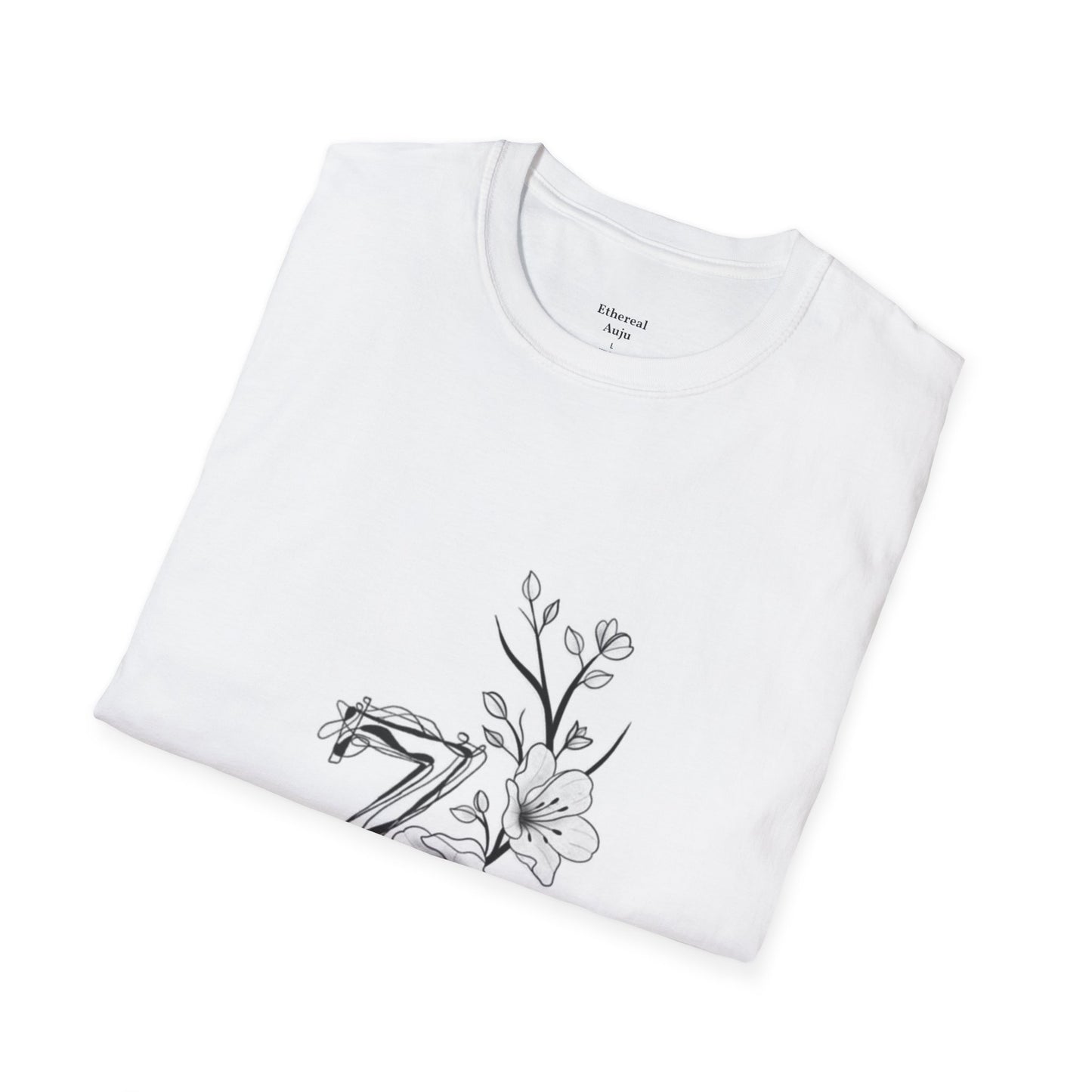 Floral Number 7 T-Shirt — Botanical Monogram Tee